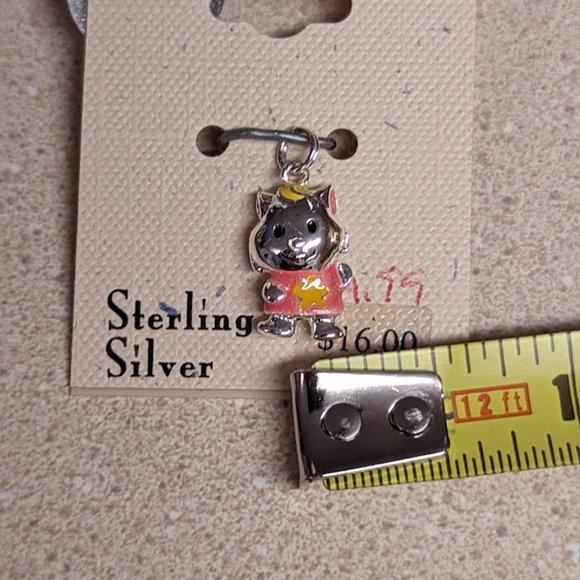 Madison Studio Sterling Silver Cat Charm NEW Bracelet Or Necklace - Picture 5 of 6